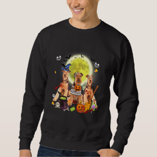 Sudadera Tres perros Terrier de Airedale Bruja Mummy Espant