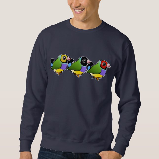 Sudadera Tres pinzones de Gouldian (Anverso)