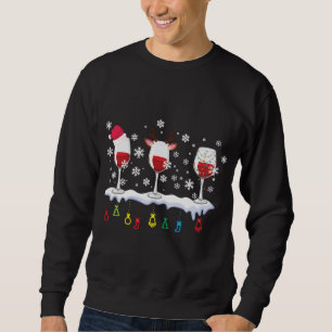 Sudadera Tres Vidrios De Navidades De Sombrero De Vino Bebe