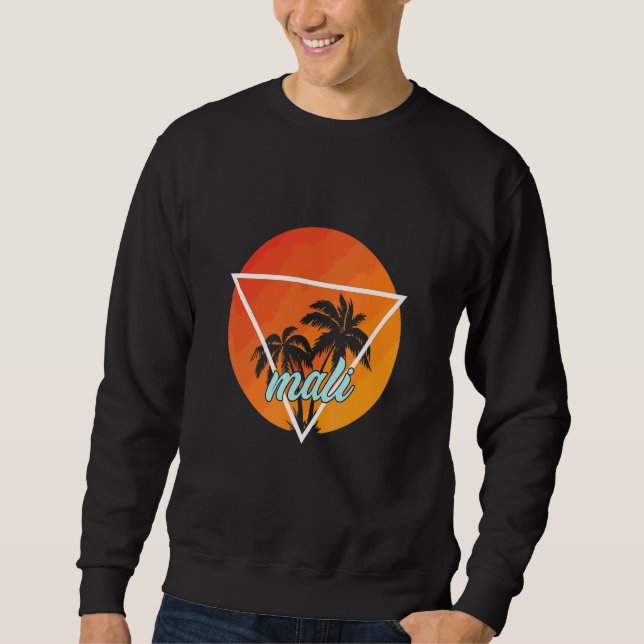 Sudadera Triángulo con forma de sol de Malí con palmas (Anverso)