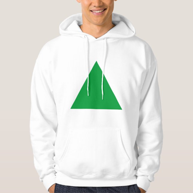 Sudadera Triángulo - Verde de hierba (Anverso)