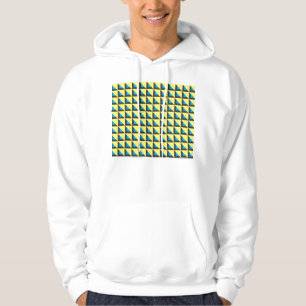 Sudadera triángulos azules y amarillos impecables en negro