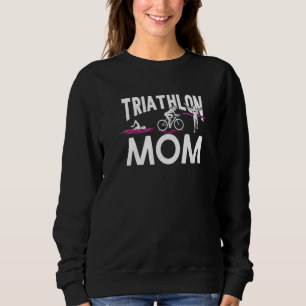 Sudadera Triatleta Natando Ciclismo Corriendo Triatlón Mamá