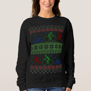 Sudadera Triatlón Bañar Bicicleta Corre Navidades Feo Dulce