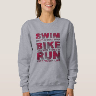 Sudadera Triatlón - Bañarse, Bicicleta, Correr, Triatleta d