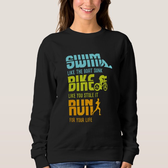 Sudadera Triatlón competidor I Triatleta I Swim Bike Run (Anverso)