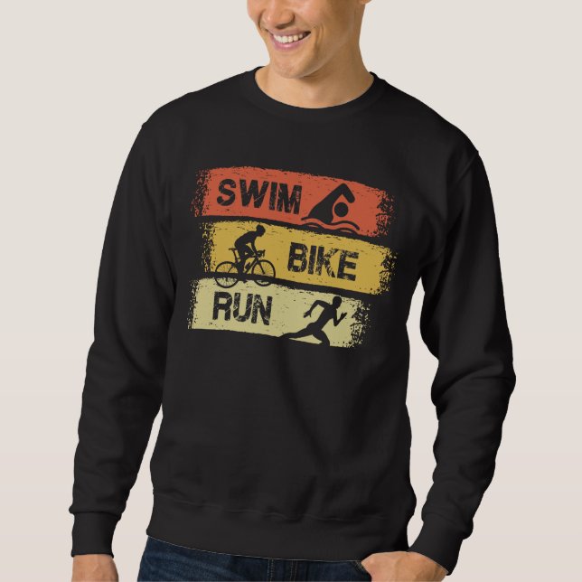 Sudadera Triatlón - Huida en bicicleta de natación (Anverso)