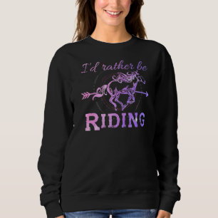 Sudadera Tribal de Caballos Prefiero Ir En Caballo Ecuestre