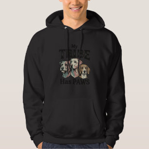 Sudadera Tribu de perros tiene patas Diseño de grabado vint