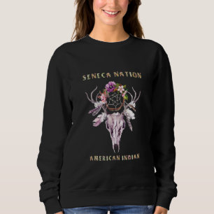 Sudadera Tribu india norteamericana Seneca Boho Floral Sk