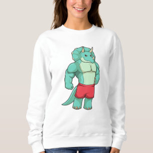 Sudadera Triceratops como culturista en Bodybuilding