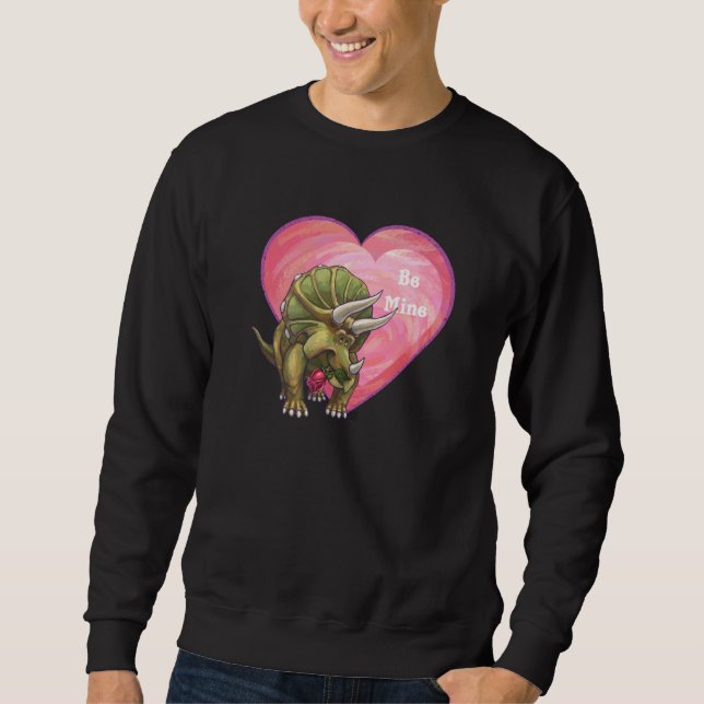 Sudadera Triceratops In Love El día de San Valentín (Anverso)