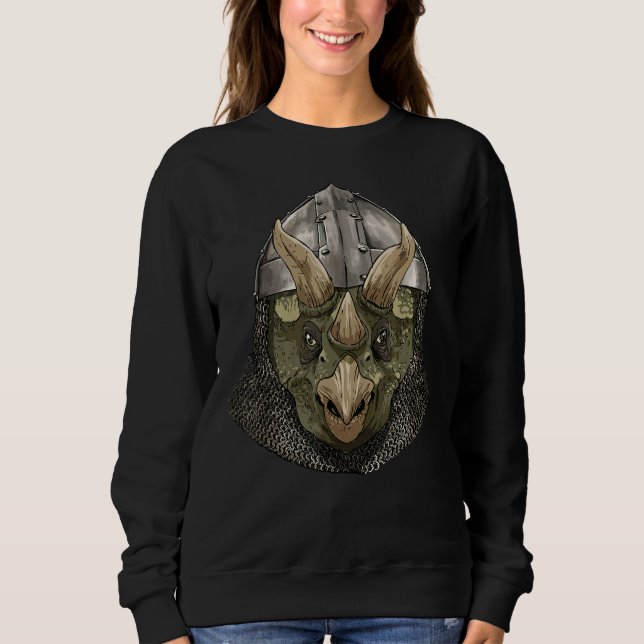 Sudadera Triceratops Medieval Knight Templario Renaissance  (Anverso)