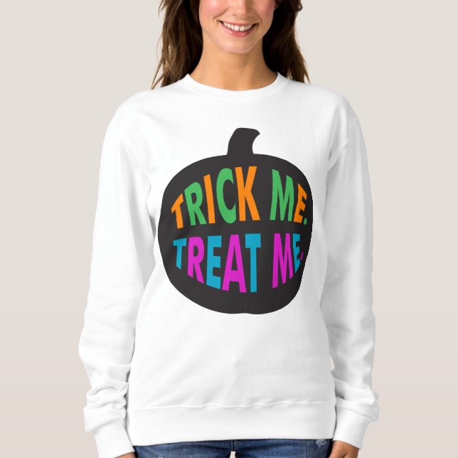 Sudadera Trick me trata, Halloween multicolor (Anverso)