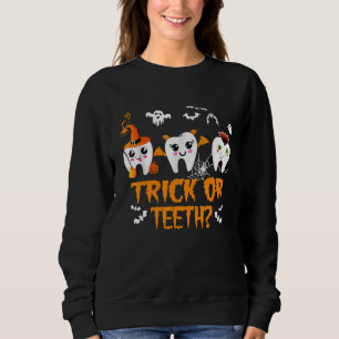 Sudadera Trick O Teeth Dentist Halloween Vestimenta Dental