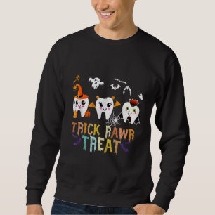 Sudadera Trick O Teeth Dentist Halloween Vestimenta Dental