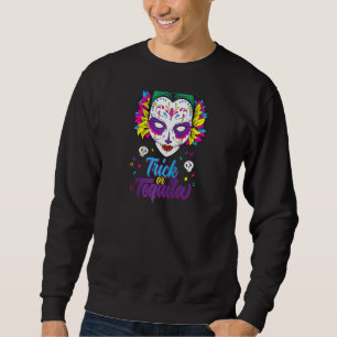 Sudadera Trick O Tequila Cara De Catrina Mexicana Para Dia 