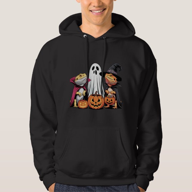 Sudadera Trick o tratamiento de dragones con barba (Anverso)