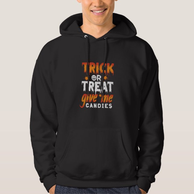 Sudadera Trick O Trato De Halloween Me Dan Canciones (Anverso)