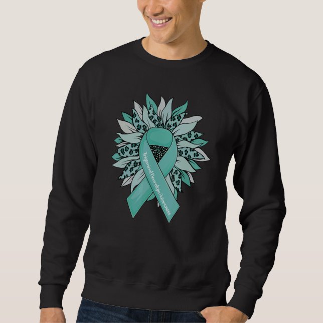 Sudadera Trigeminal Neuralgia Awareness Shirts Teal Sunflow (Anverso)