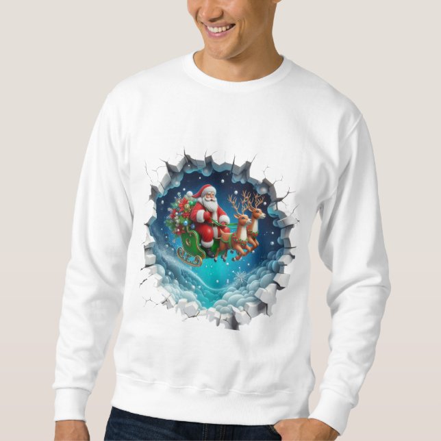 Sudadera Trineo de Santa Claus Navidad  (Anverso)