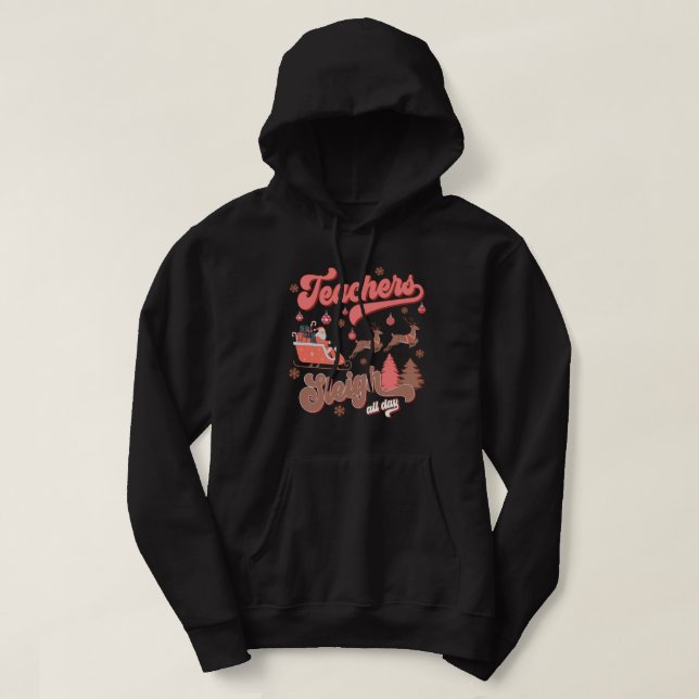 Sudadera trineo del profesor todo el día (Diseño del anverso)