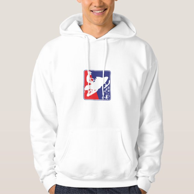 Sudadera trineo-rojo-blanco-azul-zazzle (Anverso)