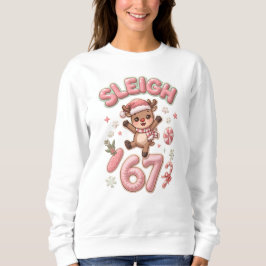 Sudadera Trineo Seis Siete Reno Navideño Meme Adorable