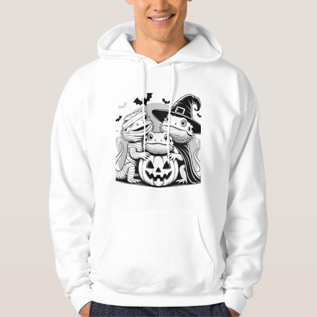 Sudadera Trío de dragón con barba gótica de Halloween (Anverso)