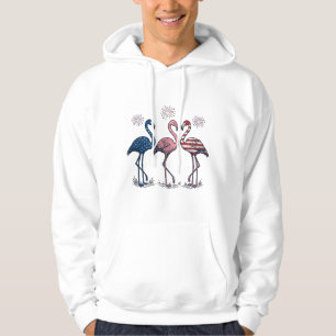 Sudadera Trío de flamencos patrióticos diseño de grabado vi