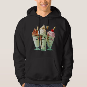 Sudadera Trío de helados Kawaii Personajes de postres lindo
