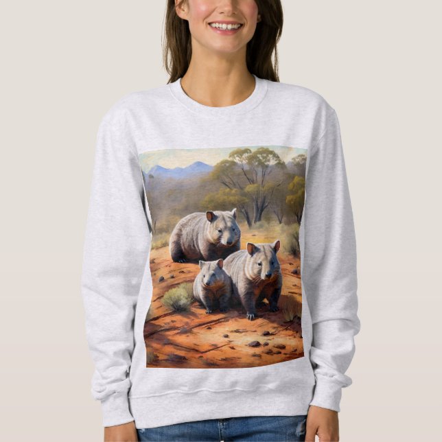 Sudadera Trío de las salidas: Wombat Wanderers, (Anverso)