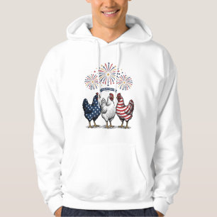 Sudadera Trio de pollo patriótico grabado vintage vector De
