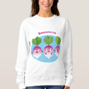Sudadera Trío de verduras de nabo lindo personalizado