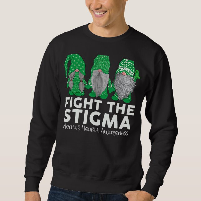 Sudadera Trio Gnome Combate El Estigma En Materia De Salud  (Anverso)