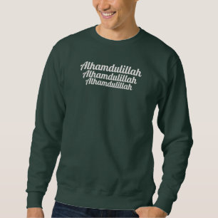 Sudadera Triple Alhamdulillah Bosque Profundo Verde
