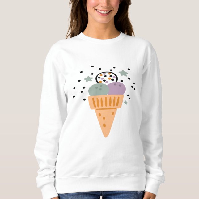 Sudadera Triple Scoop Ice Ice Crema (Anverso)