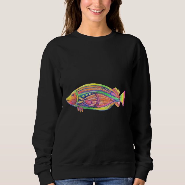 Sudadera Trippy Fish (Anverso)