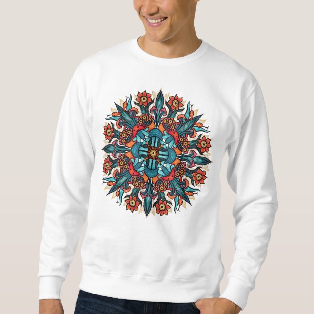 Sudadera Trippy Psicodélico Groovy Mushroom Mandala Eyes (Anverso)
