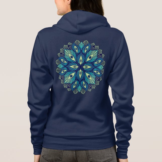 Sudadera Trippy Psicodélico Ojos Floral Surreal Arte (Reverso)