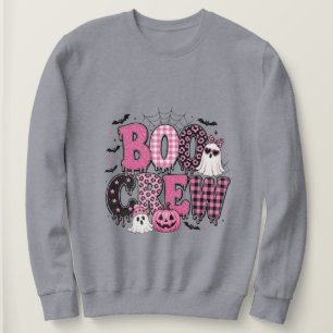 Sudadera Tripulación 'Boo' de Halloween rosa y linda