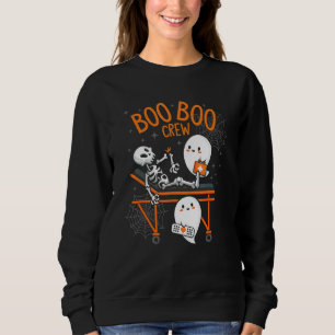 Sudadera Tripulación de Boo Boo Médico Fantasma Paramédico 