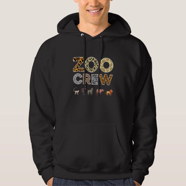 Sudadera Tripulacion de cuidador de zoo estampado de animal (Anverso)