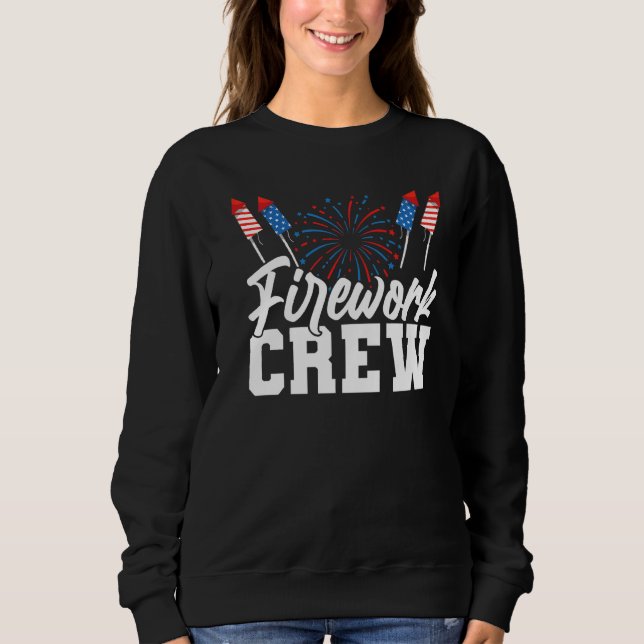 Sudadera Tripulación De Fuego 4 De Julio (Anverso)
