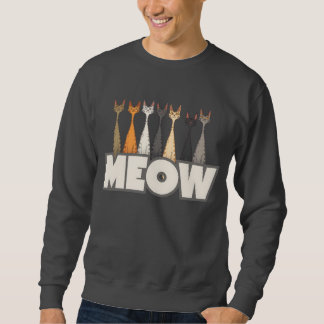 Sudadera Tripulación de gatos divertidos asomándose | Gráfi