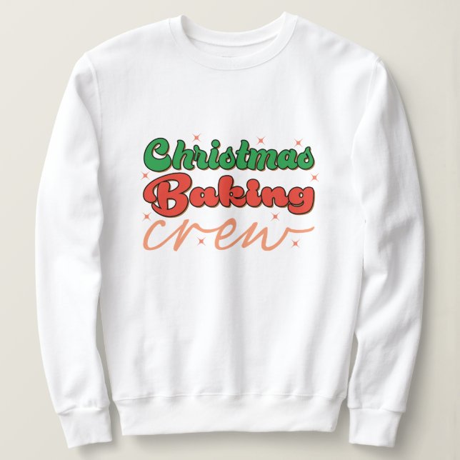 Sudadera tripulación de horneado de navidades (Anverso del diseño)