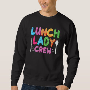 Sudadera Tripulación de la señora del almuerzo trabajadora