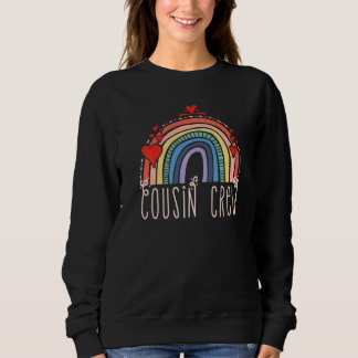 Sudadera Tripulación de prima bonita Arcoiris con corazones