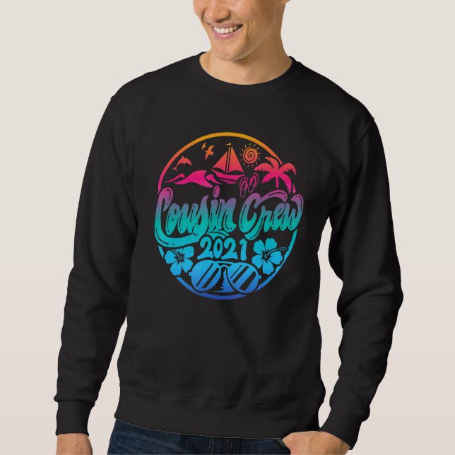 Sudadera Tripulación de Primos Familia Verano Vacaciones Cr (Anverso)