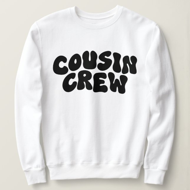 Sudadera Tripulación de primos | Reunión de familiares de p (Anverso del diseño)